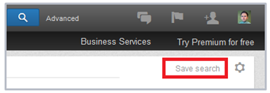 LinkedIn saved search